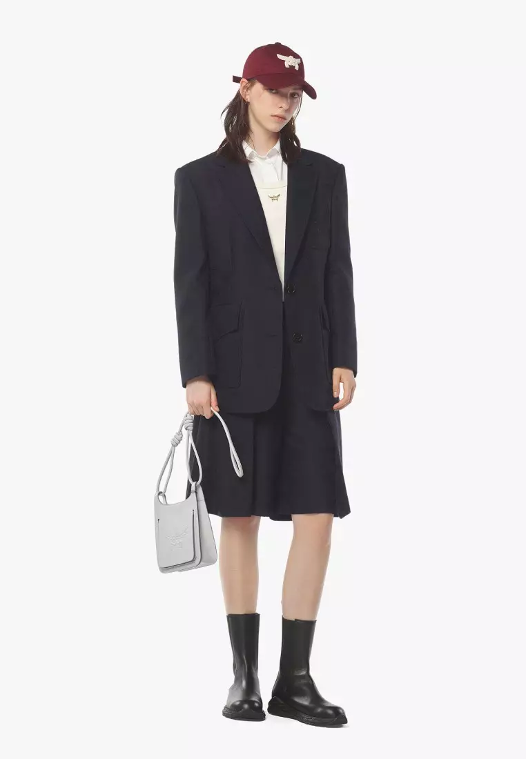 Himmel Hobo in Embossed Logo Leather