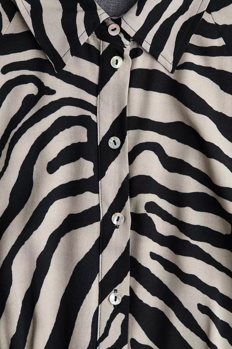 Tie-belt shirt dress