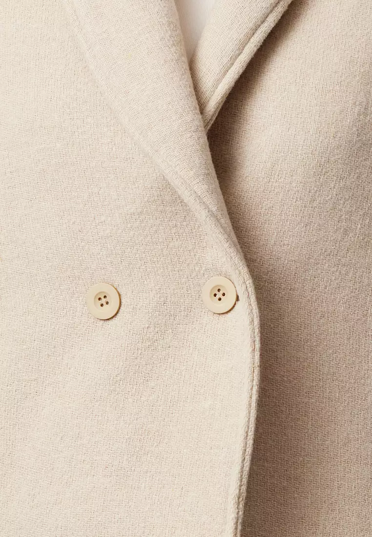 Woolen Crop Wool Jacket Coat