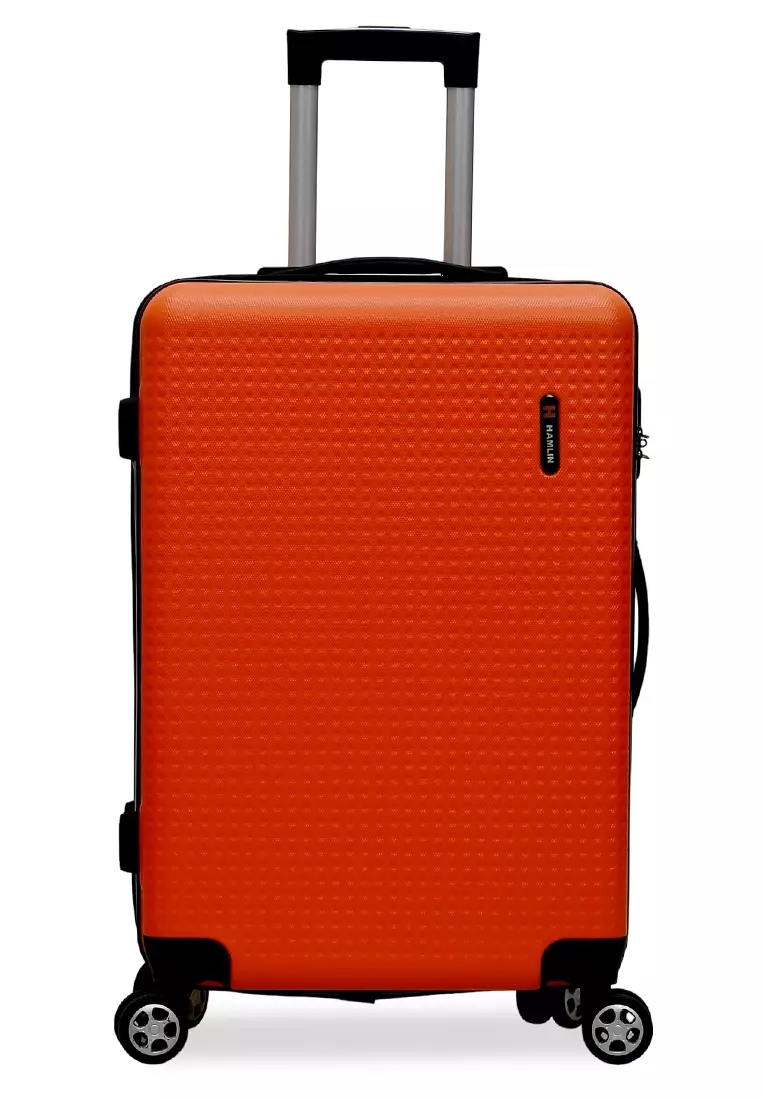 Isvara Tas Koper Hardcase One Set Unisex Large Compartment Suitcase Code Lock System Material ABS+PVC Coated ORIGINAL - Orange