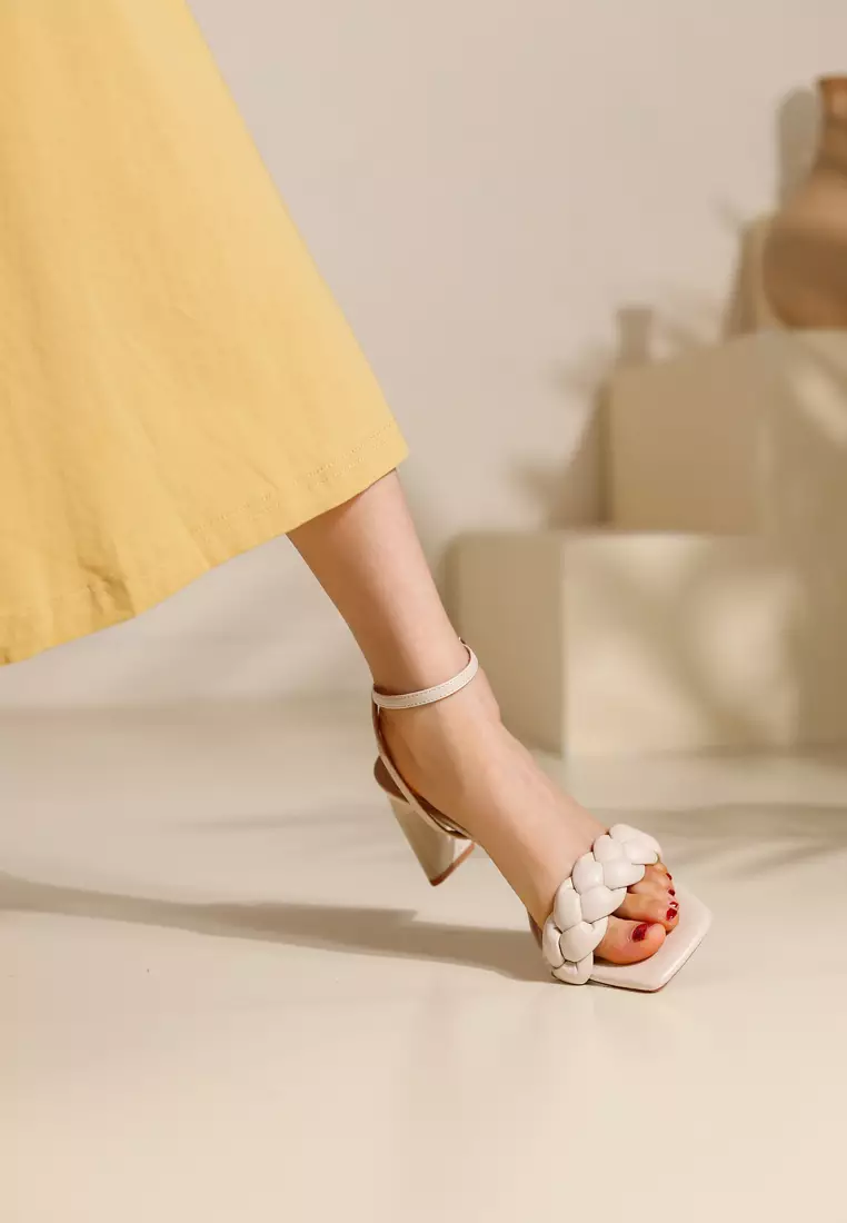 8CM Woven Strap High Heel Sandals XJ6743-6