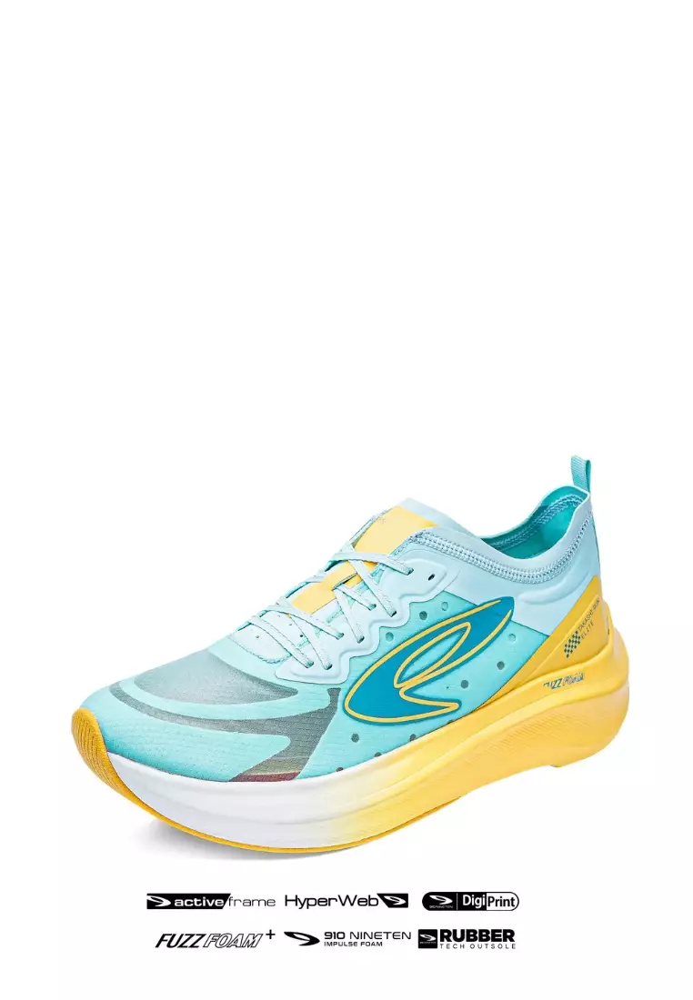 910Nineten TAKASHI RUN ELITE sepatu lari - HIJAU MINT/KUNING/HIJAU TUA