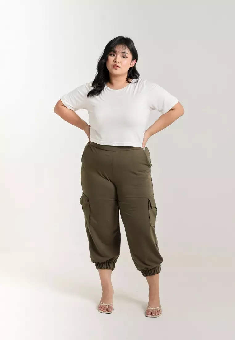 Xtramiles Plus Size Jogger Pants Becca Army
