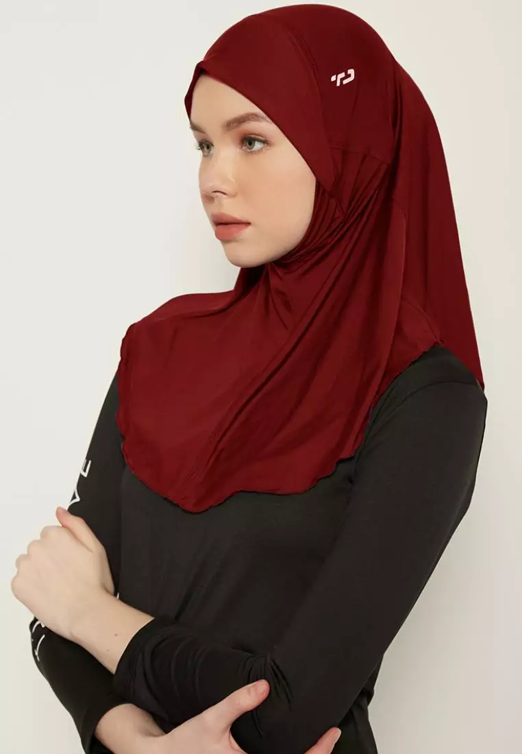 Td Active LH056 kerudung olahraga dengan penutup mulut hijab sport zeta