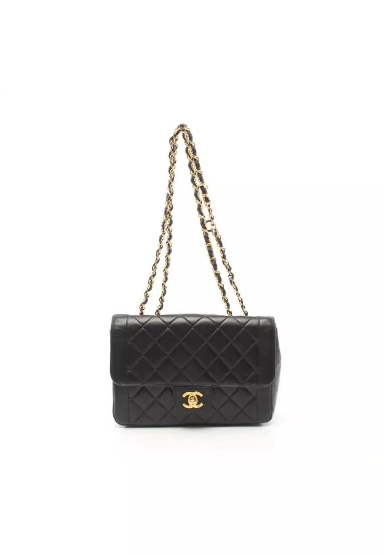 Black shoulder bag gold hardware