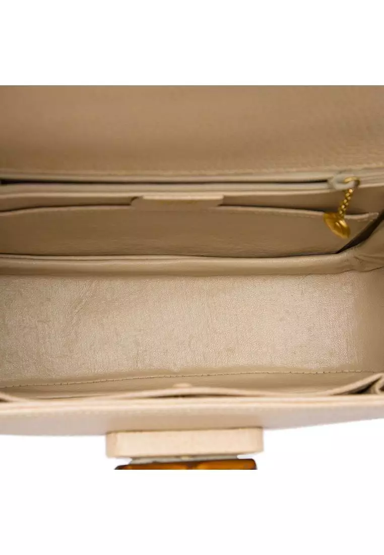 Pre-Loved Gucci Grained Calfskin Bamboo Night