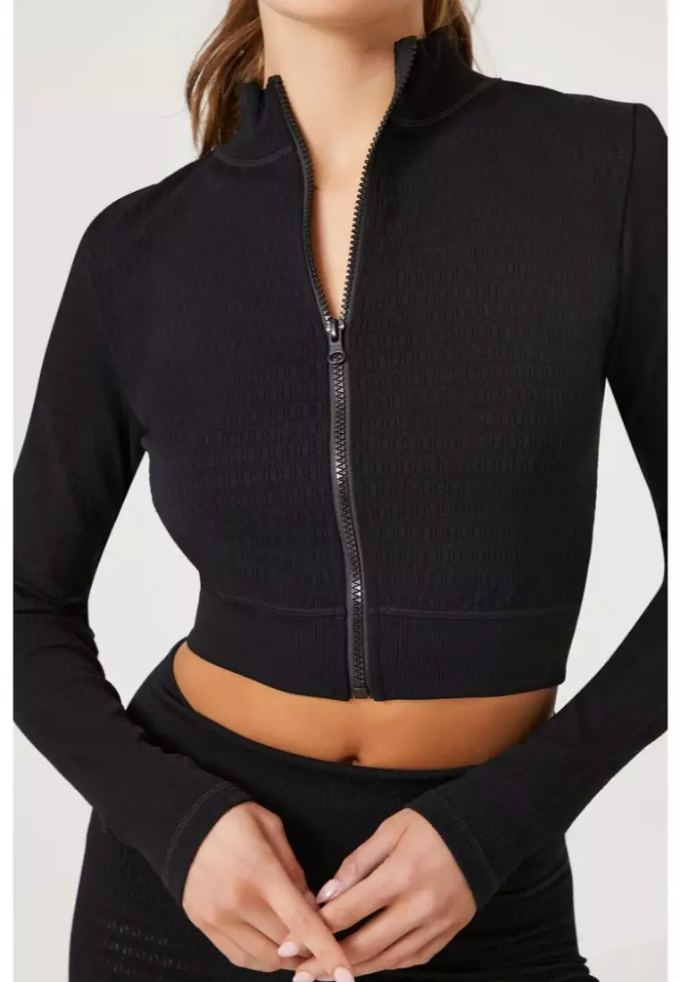 Buy FOREVER 21 Active Seamless Textured Zip Up Jacket 2024 Online