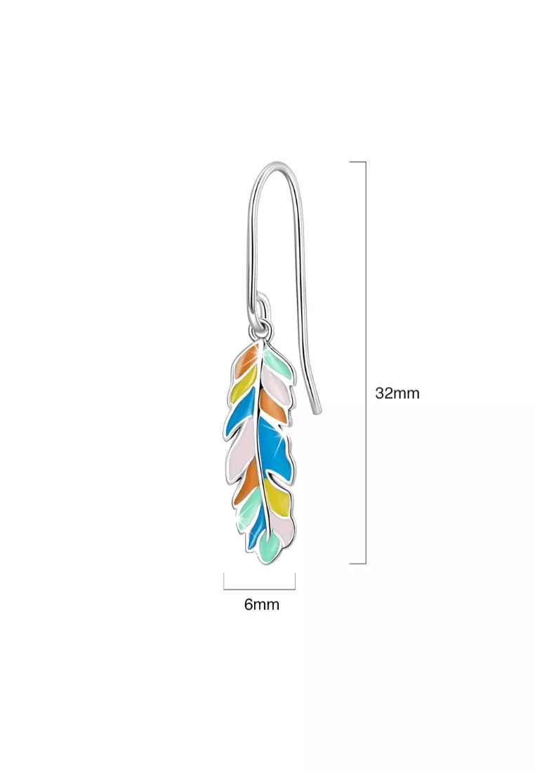 Solid 925 Sterling Silver Samba Dream Colourful Feathers Charms