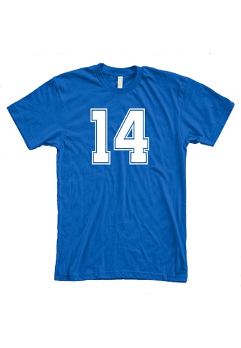MRL Prints blue Number Shirt 14 T-Shirt Customized Jersey 46172AA0E7691AGS_1