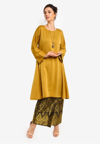 Buy Yans Creation Leyla Kurung Pahang Moden Songket Online Zalora Malaysia