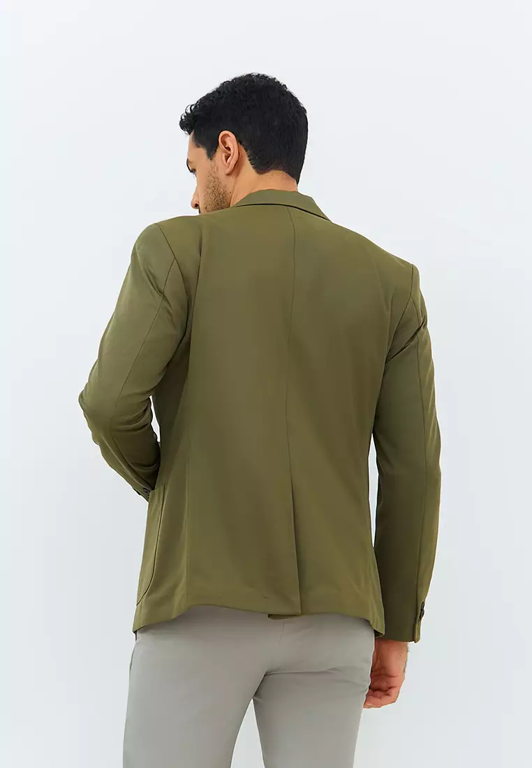 Jobb Julio-T2 Blazer Pria Slim Fit Olive