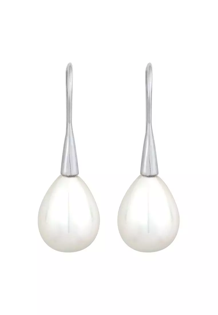 Anting Perhiasan Perak 925 Wanita Drop Classic with Shell Core Beads