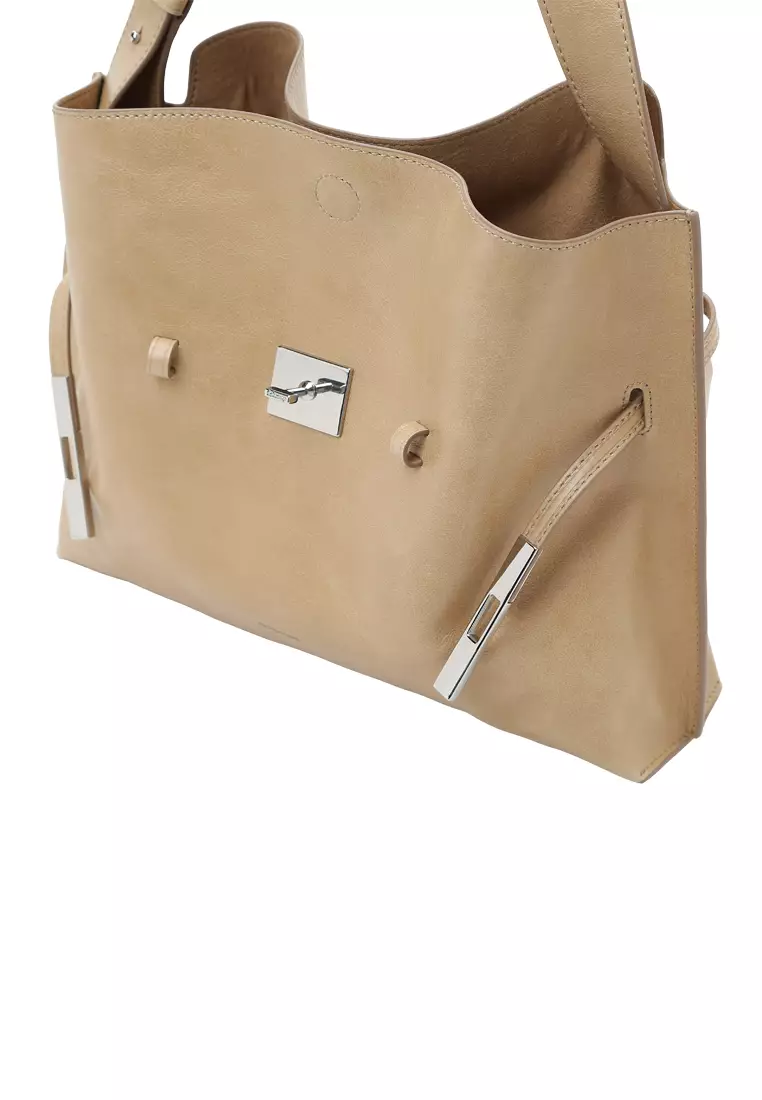 SAOI Belt Tote II Small - Distressed Milkshake Latte