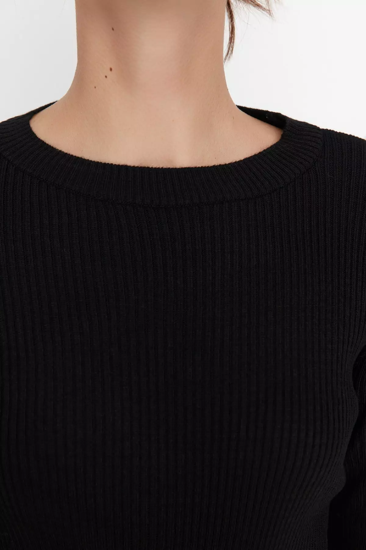 Basic Corded Knitwear Sweater
