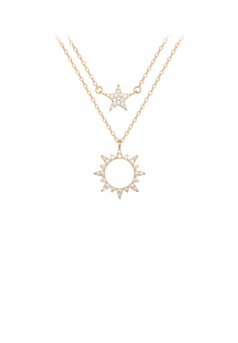 Gold hot sale necklace sun