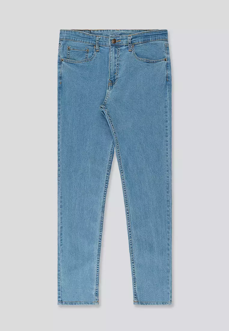 812 SLIM TAPER SLUB STRETCHED JEANS LIGHT BLUE - Celana Panjang Denim Pria