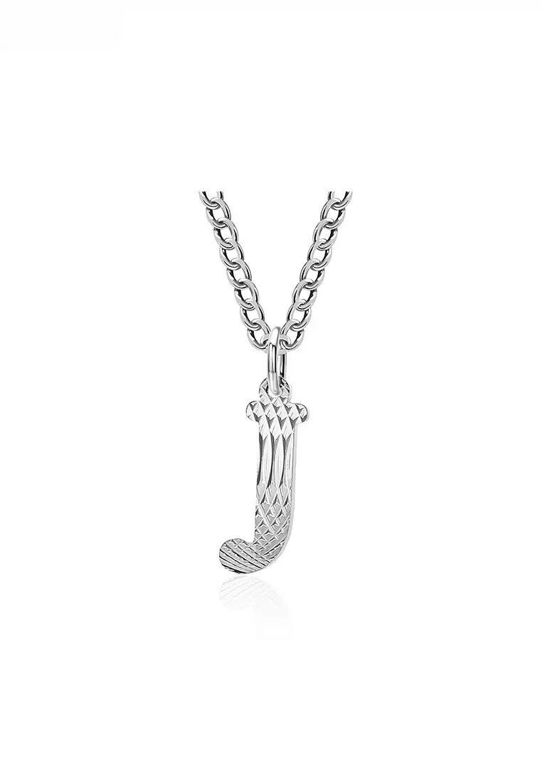 Unisex Design Titanium Steel Alphabet Pendant Necklace JW QF-DZ474