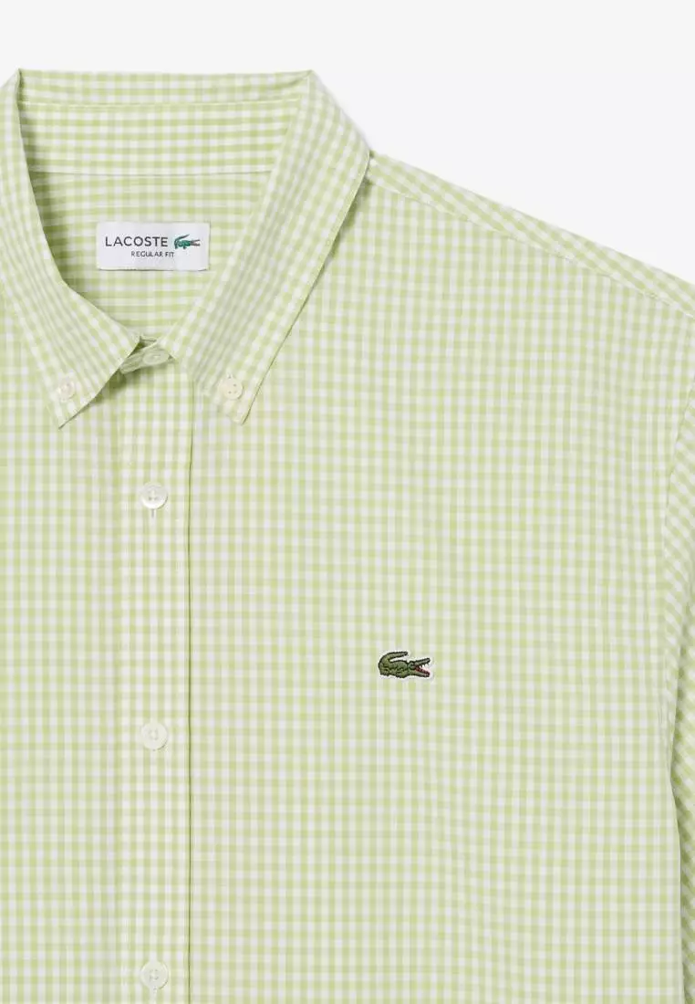 Regular Fit Short Sleeved Plaid Shirt