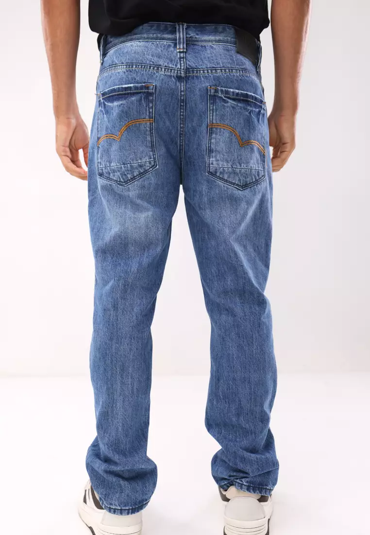 Denim Long Pants Slim Tapered