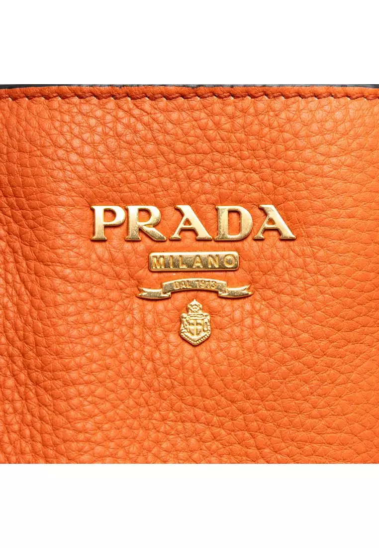 Pre-Loved Prada Vitello Daino Open Convertible Tote
