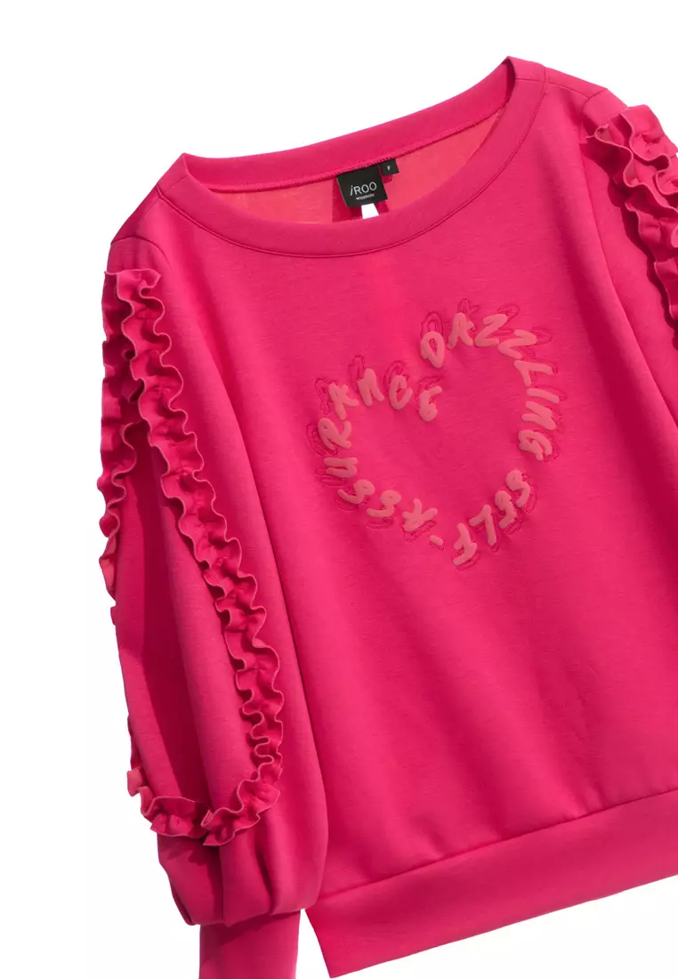 Heart Shape Top With Ruffle Sleeve Detail