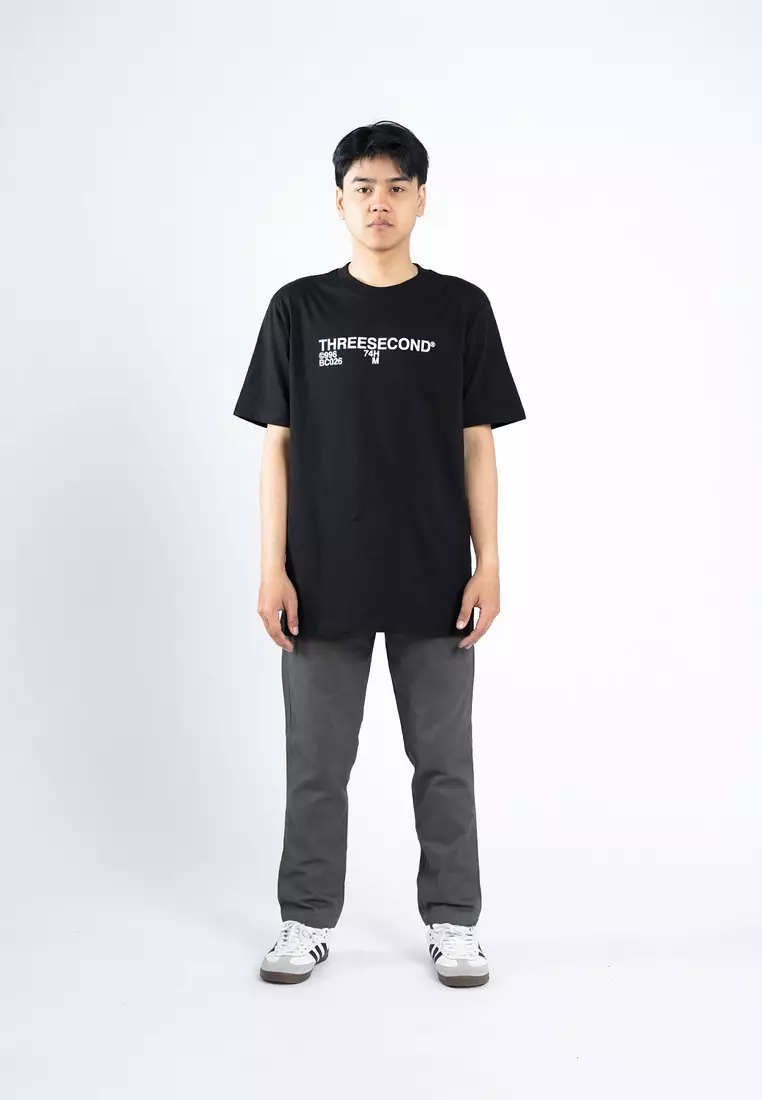 3Second Men's T-Shirt Short Sleeve Regular Fit Cotton BC026 OL-C150525