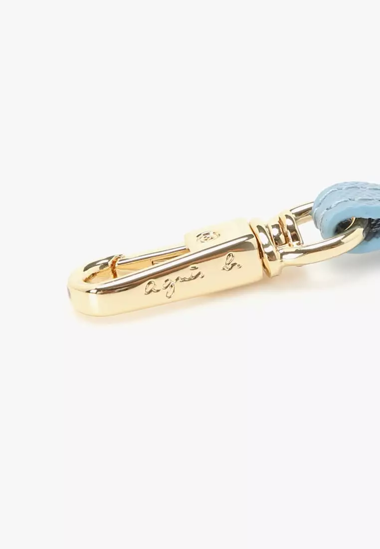 Logo Neck Strap Leather Cardholder