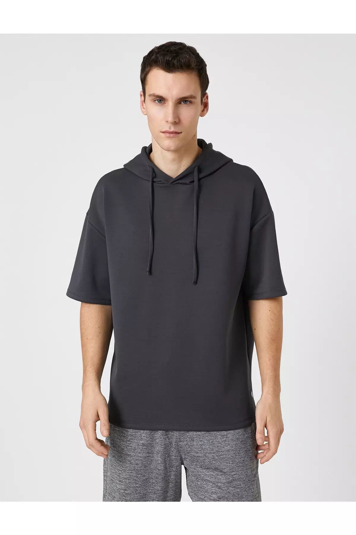 Half shirt hoodie sales