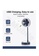 YASE YASE YS2219 Mini Desktop Portable Fan 360 Degree Adjustable with Large Wind and LED Light (Warm) Blue D030AES9DAB836GS_2