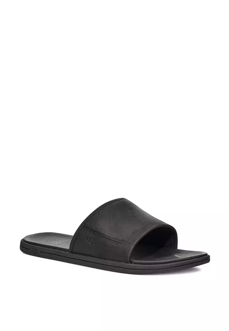 Buy UGG Men's Seaside Slide Sandal Black Leather (1117656-BLLE