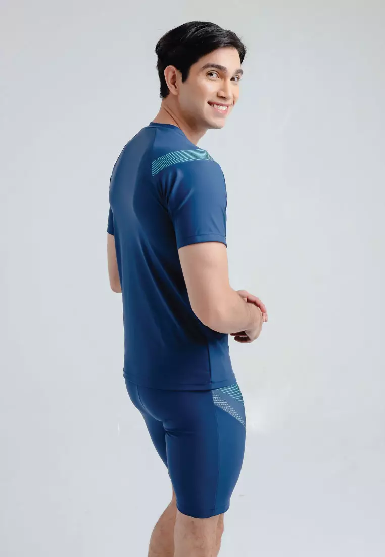 Neowave Aaron Short Sleeve Rashguard, Atasan Baju Renang Pria - Moonlit Ocean