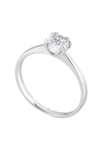 LITZ white LITZ 750 (18K) White Gold Diamond Ring 钻石戒指 DR74 4E510AC2BDA2E8GS_1