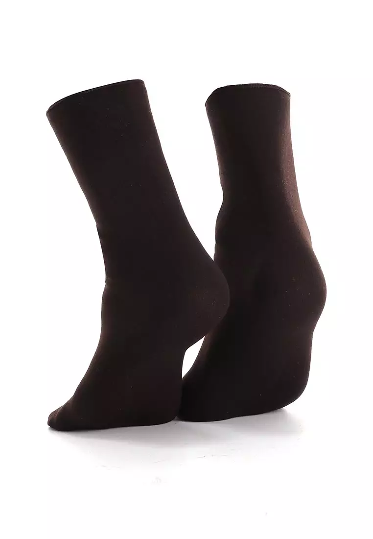 Seish Kaos Kaki Pria Wanita Snow Socks Casual Footwear Material Wool ORIGINAL - Coffee