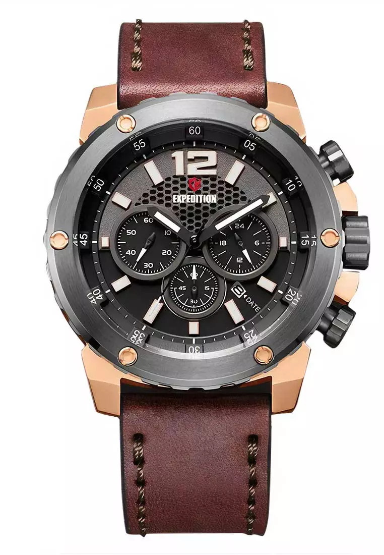Jual Expedition Expedition Jam Tangan Pria Brown Rosegold Grey