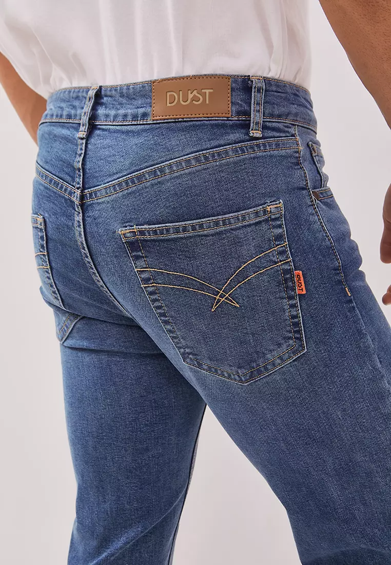DUST Celana Slim Jeans Dinata Medium Light Blue (DM.3726)