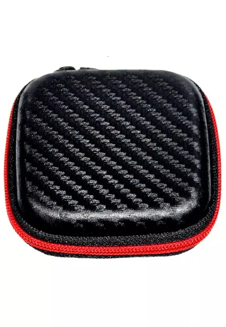 Grew Case Earphone Design Squared Simple Elegan Material EVA ORIGINAL - Black