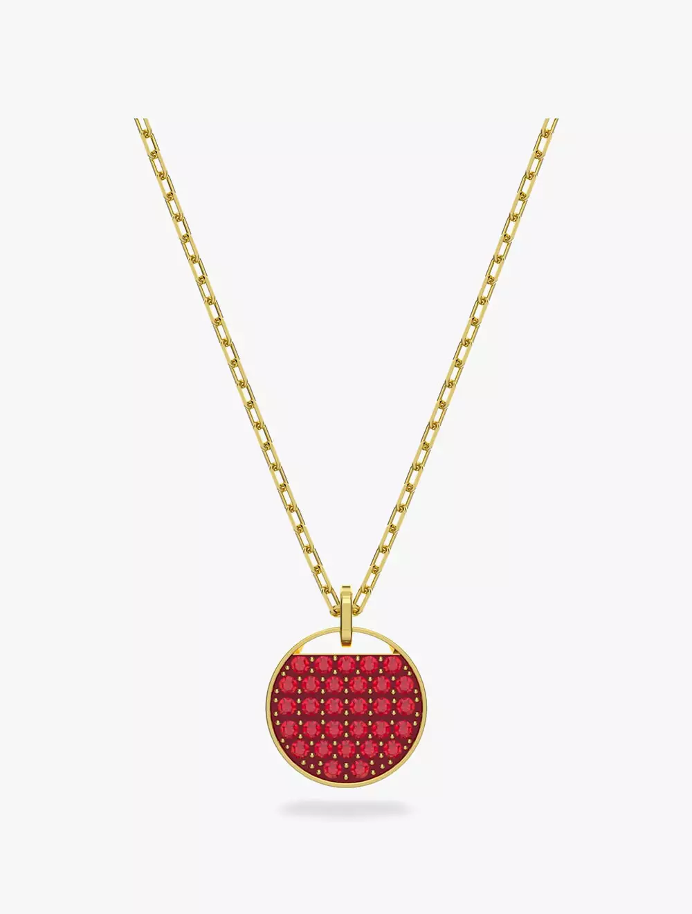 Ginger Pendant, Red, Gold-Tone Plated - Red