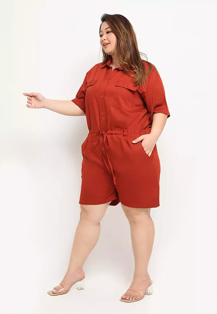 Plus Size Jumpsuit Sydney Tangerine