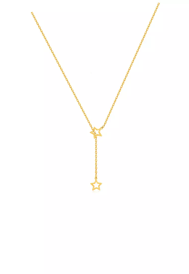5G Gold Collection 375/9K Star & Star Y-Shape Gold Necklace R179