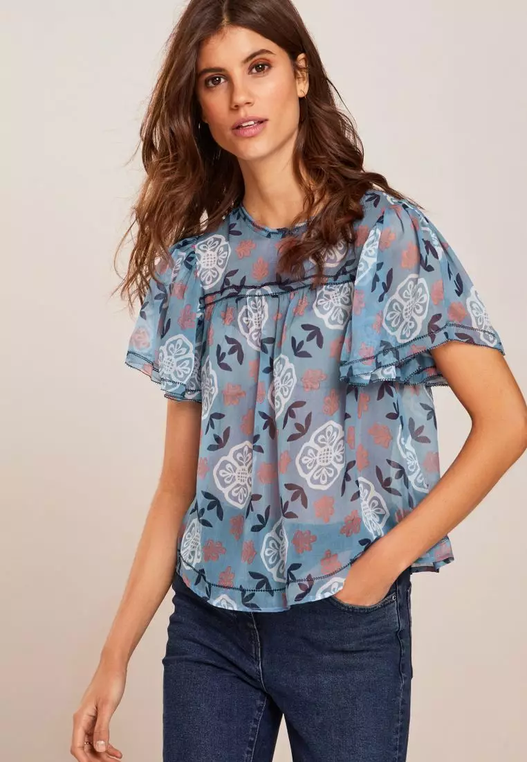 Buy NEXT Ruffle Detail Short Sleeve Top 2024 Online ZALORA Singapore