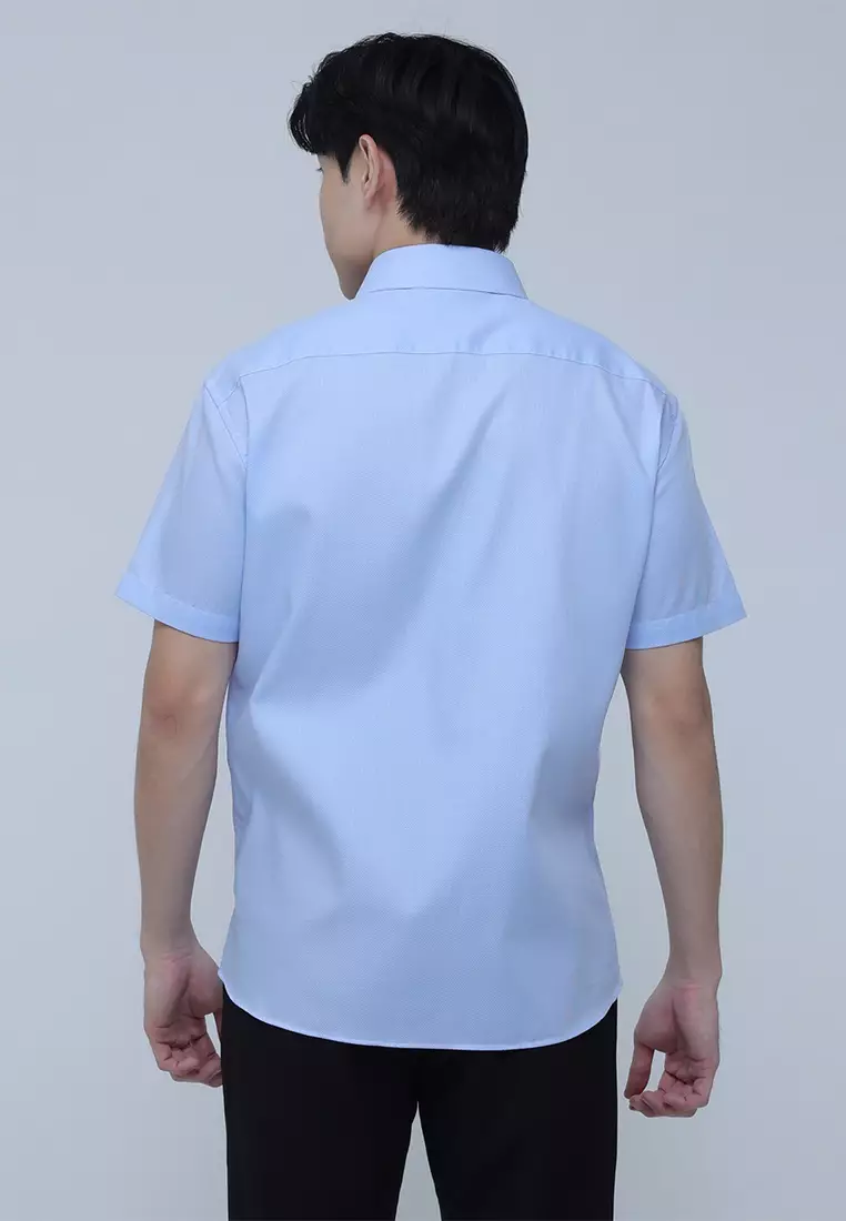 Short Sleeve Textured Shirt in Slim Fit