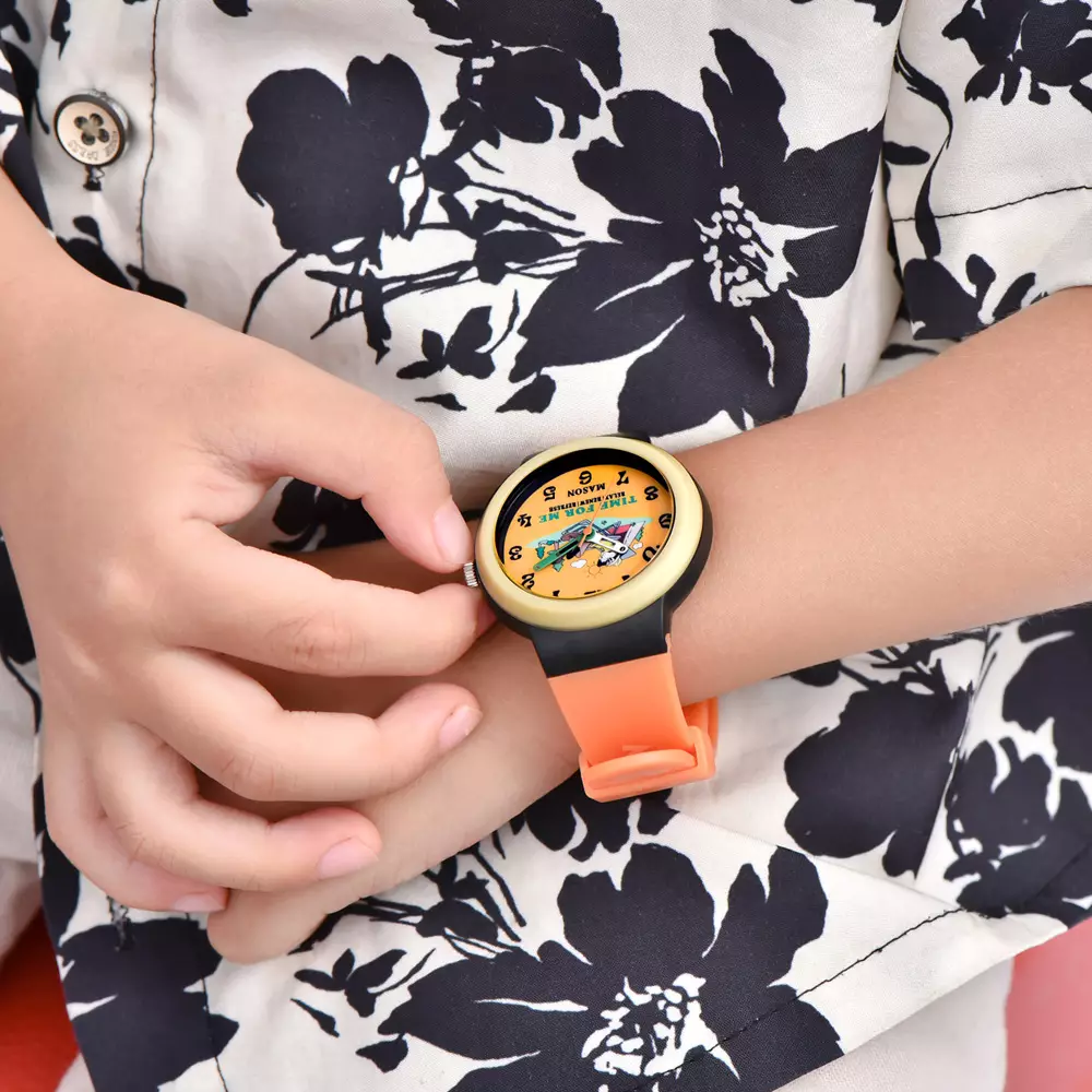Mason Jam Tangan Anak Pria - Orange Black - Rubber - MAB-3217T-DS-OR