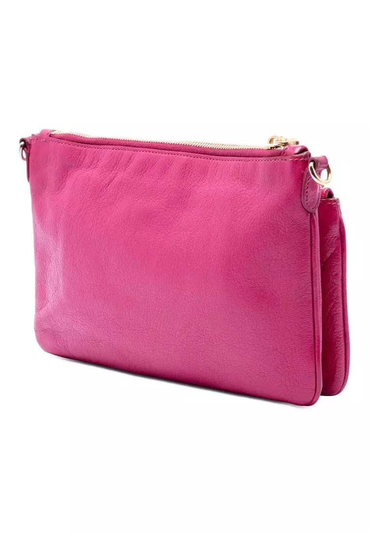 Pre-Loved Miu Miu Goatskin Madras Double Zip Crossbody