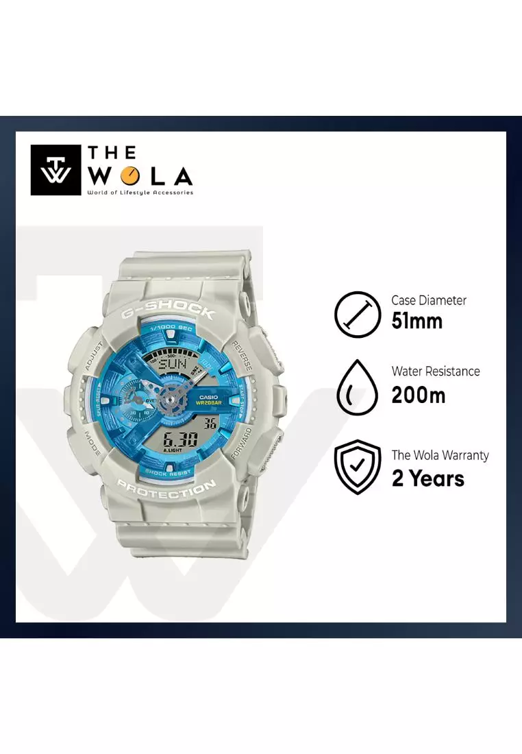 G-Shock GA-110AS-5ADR Men Analog-Digital Watch with Beige Resin Band