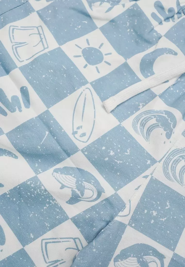 3Second Kids Boy's Short Pants Regular Fit Cotton Full Print Pion C011224