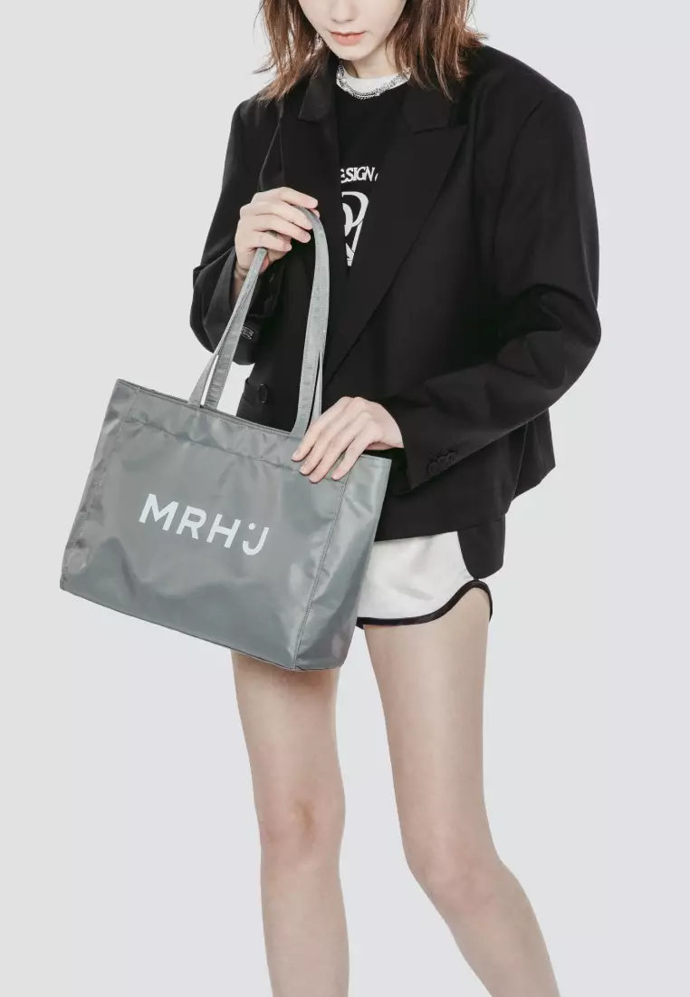 BONA Nylon Shoulder Bag Grey