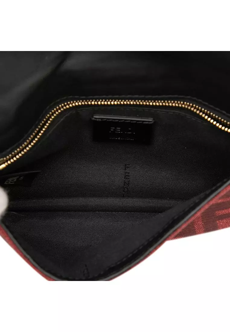 Pre-Loved Fendi Zucca Canvas Convertible Baguette Pouch
