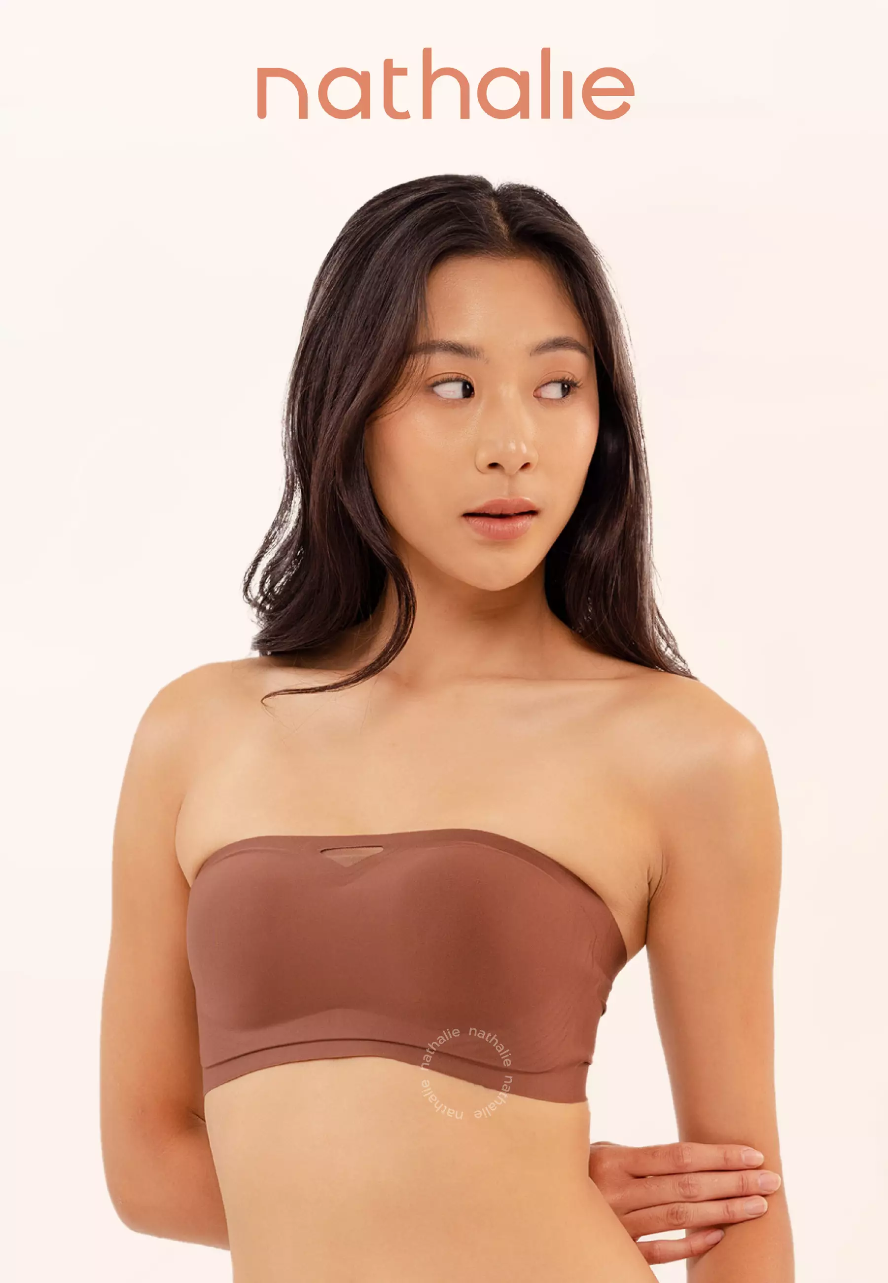 Nathalie Wireless Strapless Bra NTB 3474 - Coklat