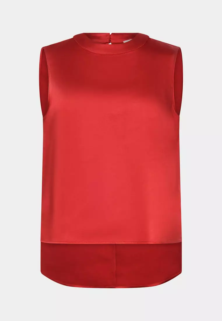 Louisa Round Neck Satin Top
