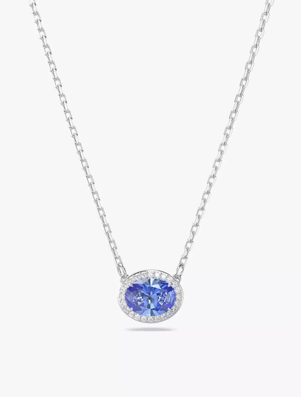 Jual Swarovski Constella Necklace, Oval Cut, Blue, Rhodium Plated